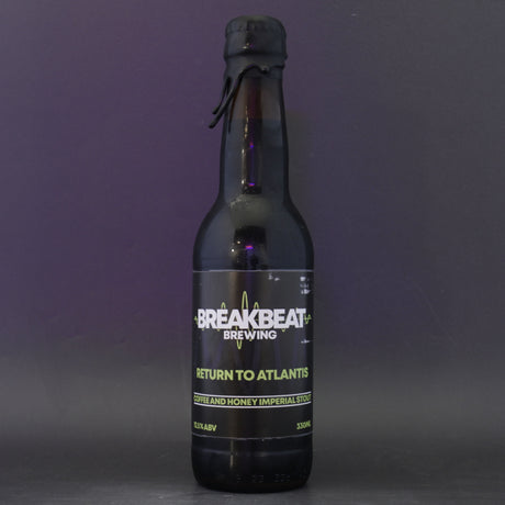 This is a bottle of Breakbeat - Return To Atlantis - 12.5% (330ml). It is a Imperial Stout / Porter craft beer available to buy from Ghost Whale, voted London's best craft beer shop.