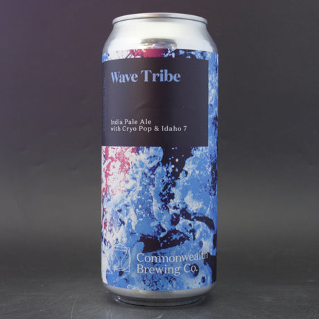 This is a can of Commonwealth - Wave Tribe - 6% (473ml). It is a IPA craft beer available to buy from Ghost Whale, voted London's best craft beer shop.