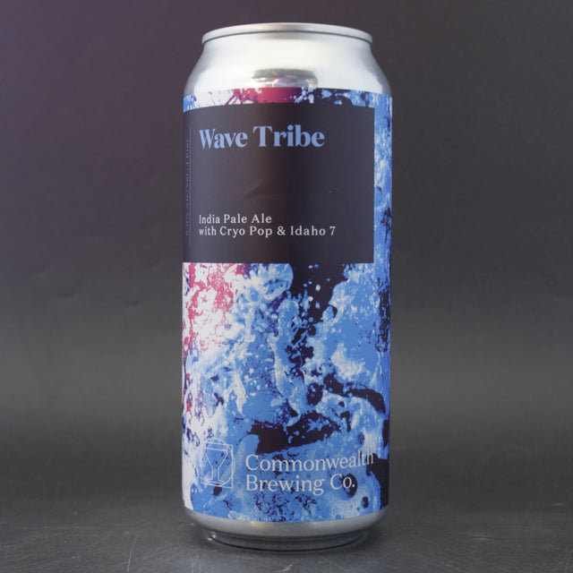 This is a can of Commonwealth - Wave Tribe - 6% (473ml). It is a IPA craft beer available to buy from Ghost Whale, voted London's best craft beer shop.