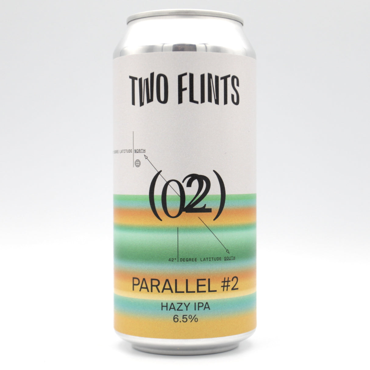 This is a can of Two Flints - Parallel #2 - 6.5% (440ml). It is a IPA craft beer available to buy from Ghost Whale, voted London's best craft beer shop.