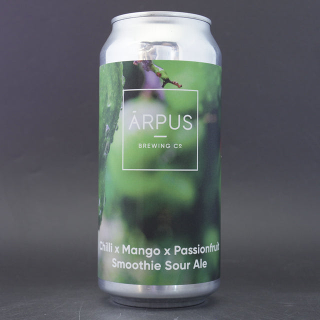 This is a can of Arpus Brewing Co - Chilli x Mango x Passionfruit Smoothie Sour - 5% (440ml). It is a Sour craft beer available to buy from Ghost Whale, voted London's best craft beer shop.