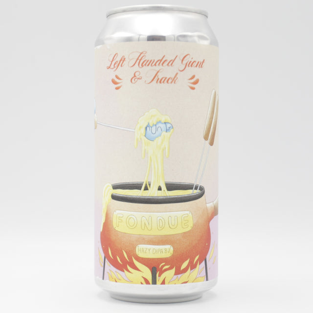 This is a can of Left Handed Giant / Track - Fondue - 8% (440ml). It is a Double IPA craft beer available to buy from Ghost Whale, voted London's best craft beer shop.