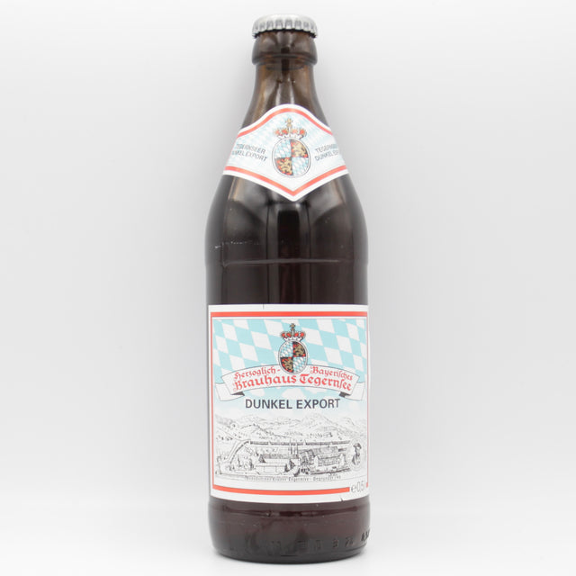 This is a bottle of Tegernseer - Dunkel - 5% (500ml). It is a Lager / Pilsner / Kölsch craft beer available to buy from Ghost Whale, voted London's best craft beer shop.