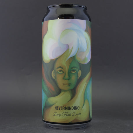This is a can of Deep Fried Beers - Neverminding - 8.4% (470ml). It is a Double IPA craft beer available to buy from Ghost Whale, voted London's best craft beer shop.