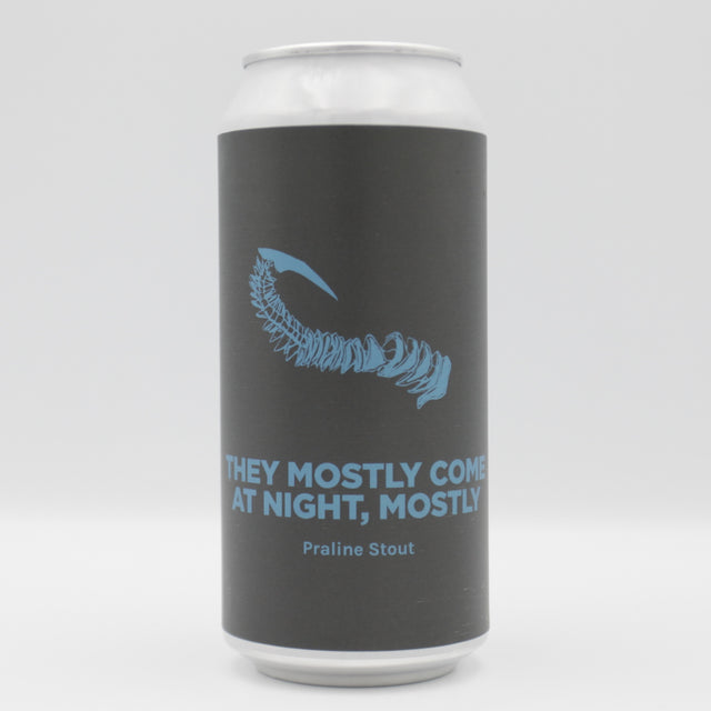 This is a can of Pomona Island / Amundsen - They Mostly Come at Night, Mostly - 6.5% (440ml). It is a Stout / Porter craft beer available to buy from Ghost Whale, voted London's best craft beer shop.