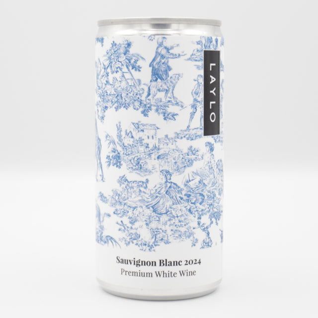 This is a can of Laylo - Sauvignon Blanc - 11% (187ml). It is a White Wine craft wine available to buy from Ghost Whale, voted London's best craft beer shop.
