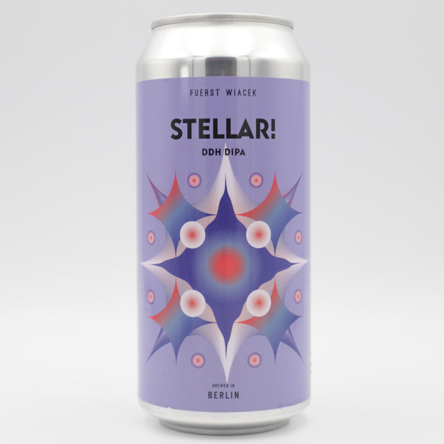 This is a can of Fuerst Wiacek / Third Moon - Stellar! - 8% (440ml). It is a Double IPA craft beer available to buy from Ghost Whale, voted London's best craft beer shop.