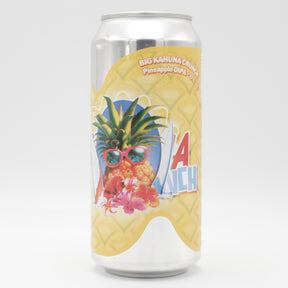 This is a can of Sureshot - Big Kahuna Crunch - 8% (440ml). It is a Double IPA craft beer available to buy from Ghost Whale, voted London's best craft beer shop.