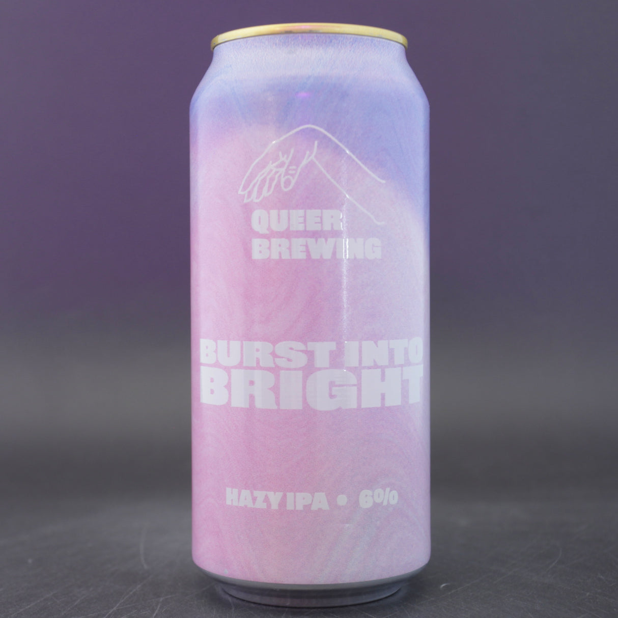 This is a can of Queer Brewing - Burst Into Bright - 6% (440ml). It is a IPA craft beer available to buy from Ghost Whale, voted London's best craft beer shop.