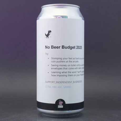 This is a can of Staggeringly Good - No Beer Budget (2025) - 4.5% (440ml). It is a Pale Ale craft beer available to buy from Ghost Whale, voted London's best craft beer shop.