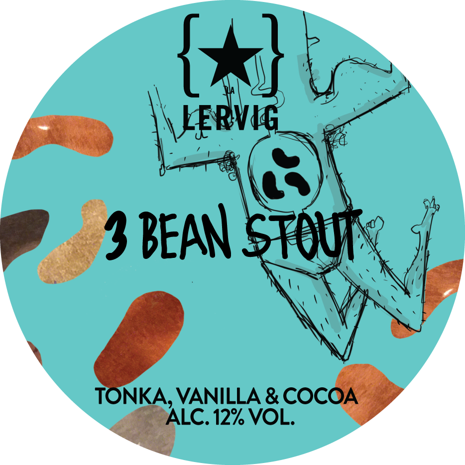 This is a crowler of CROWLER - Lervig - 3 Bean Stout - 12% (500ml). It is a Imperial Stout / Porter craft beer available to buy from Ghost Whale, voted London's best craft beer shop.