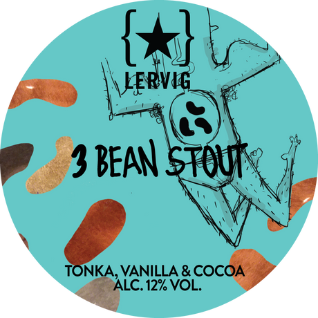 This is a crowler of CROWLER - Lervig - 3 Bean Stout - 12% (500ml). It is a Imperial Stout / Porter craft beer available to buy from Ghost Whale, voted London's best craft beer shop.