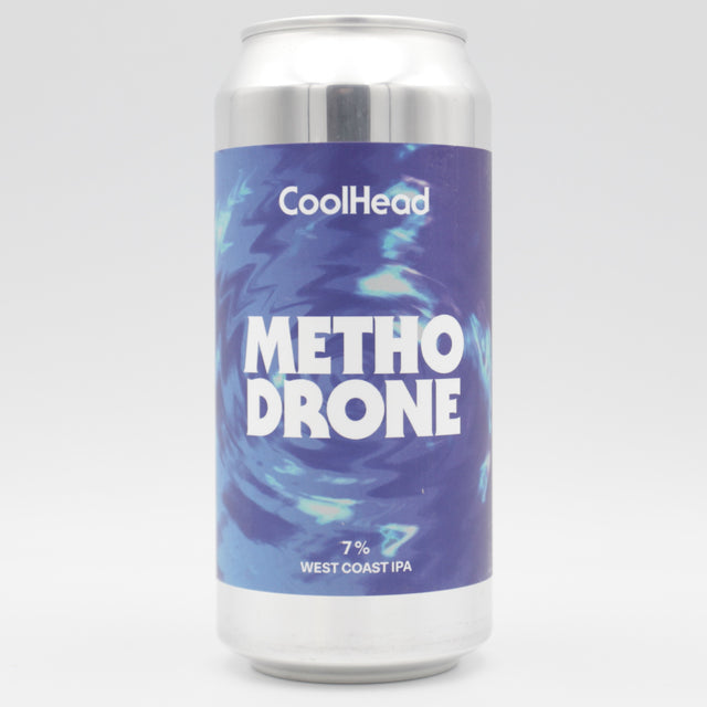 This is a can of Coolhead Brew - Methodrone - 7% (440ml). It is a IPA craft beer available to buy from Ghost Whale, voted London's best craft beer shop.