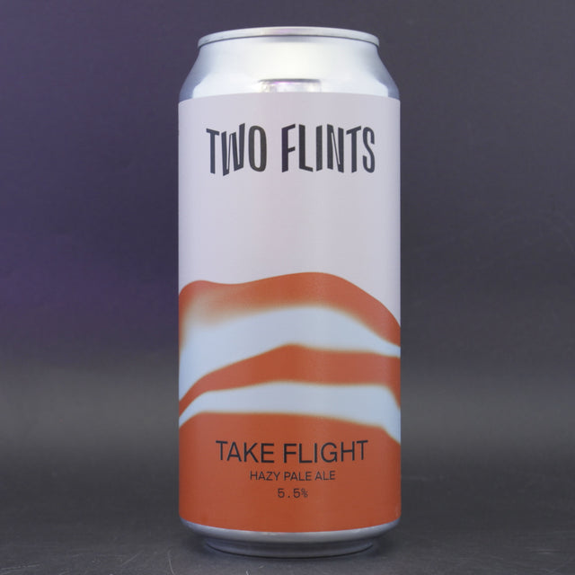 This is a can of Two Flints - Take Flight - 5.5% (440ml). It is a Pale Ale craft beer available to buy from Ghost Whale, voted London's best craft beer shop.