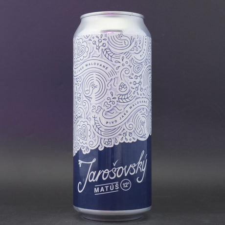 This is a can of Jarošovský - Jarošovský Matúš 12 - 5.1% (500ml). It is a Lager / Pilsner / Kölsch craft beer available to buy from Ghost Whale, voted London's best craft beer shop.