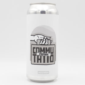 This is a can of Messorem / Brasserie Popihn - Commutatio: Popihn - 6.5% (473ml). It is a IPA craft beer available to buy from Ghost Whale, voted London's best craft beer shop.