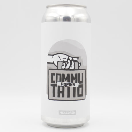This is a can of Messorem / Brasserie Popihn - Commutatio: Popihn - 6.5% (473ml). It is a IPA craft beer available to buy from Ghost Whale, voted London's best craft beer shop.