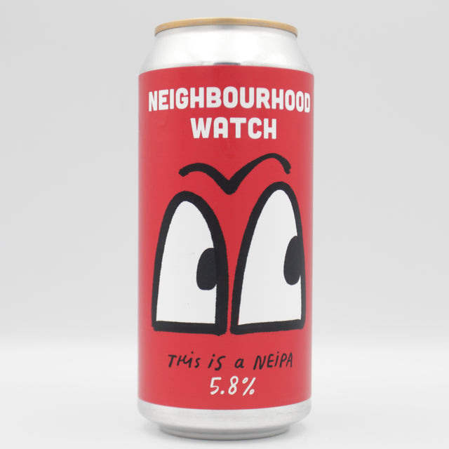 This is a can of Pretty Decent - Neighbourhood Watch - 5.8% (440ml). It is a IPA craft beer available to buy from Ghost Whale, voted London's best craft beer shop.