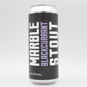 This is a can of Marble Beers - Marble Blackcurrant Stout - 5.7% (500ml). It is a Stout / Porter craft beer available to buy from Ghost Whale, voted London's best craft beer shop.