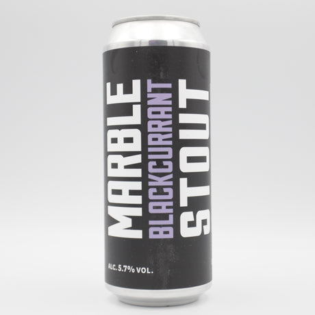 This is a can of Marble Beers - Marble Blackcurrant Stout - 5.7% (500ml). It is a Stout / Porter craft beer available to buy from Ghost Whale, voted London's best craft beer shop.