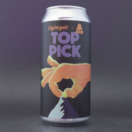 This is a can of Stigbergets / Omnipollo - Top Pick  - 15% (440ml). It is a Imperial Stout / Porter craft beer available to buy from Ghost Whale, voted London's best craft beer shop.