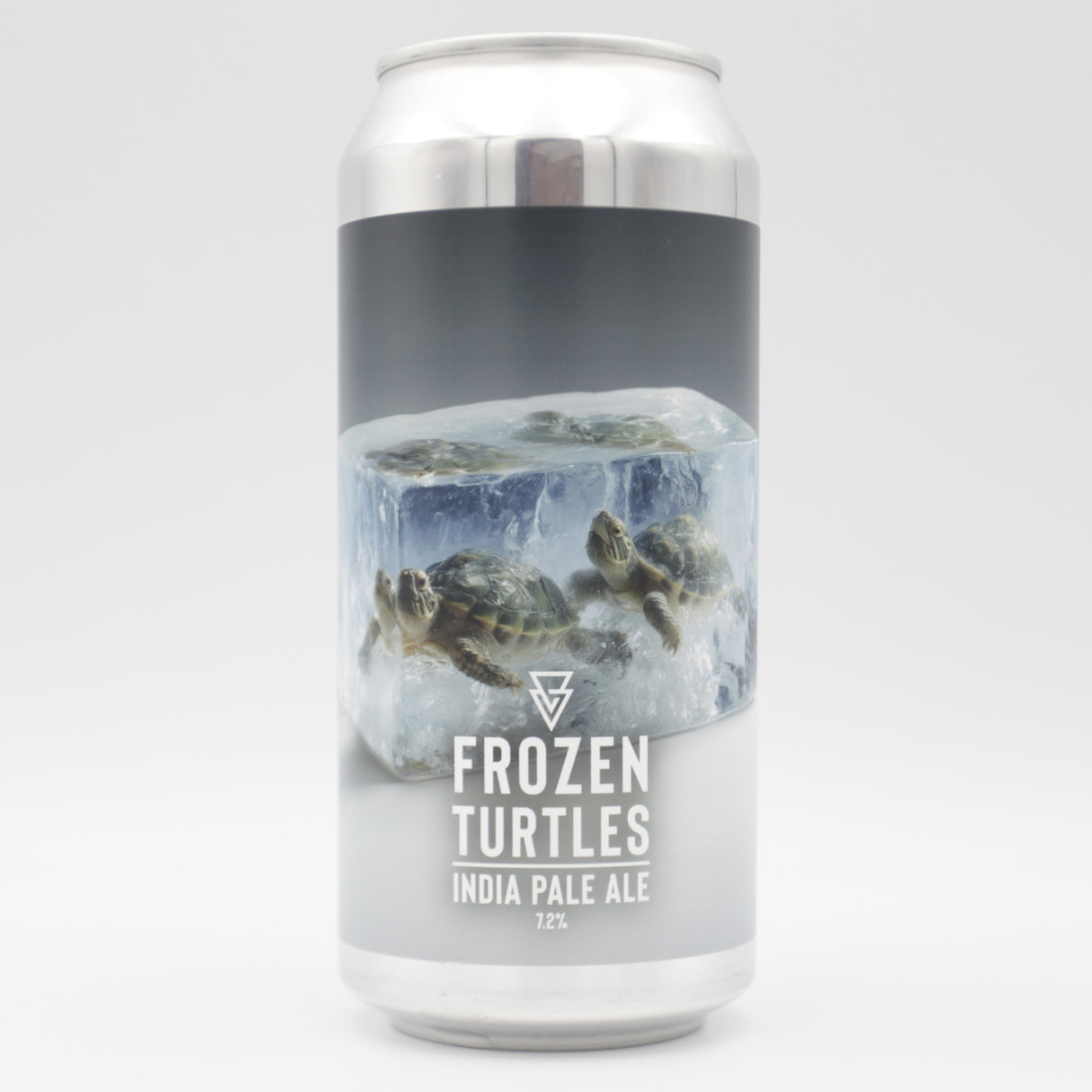 This is a can of Azvex - Frozen Turtles - 7.2% (440ml). It is a IPA craft beer available to buy from Ghost Whale, voted London's best craft beer shop.