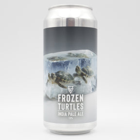 This is a can of Azvex - Frozen Turtles - 7.2% (440ml). It is a IPA craft beer available to buy from Ghost Whale, voted London's best craft beer shop.