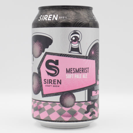 This is a can of Siren - Mesmerist - 3.4% (330ml). It is a Pale Ale craft beer available to buy from Ghost Whale, voted London's best craft beer shop.