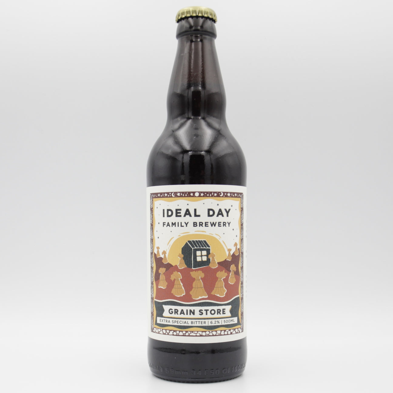 This is a bottle of Ideal Day - Grain Store - 6.2% (500ml). It is a Traditional English Ale craft beer available to buy from Ghost Whale, voted London's best craft beer shop.