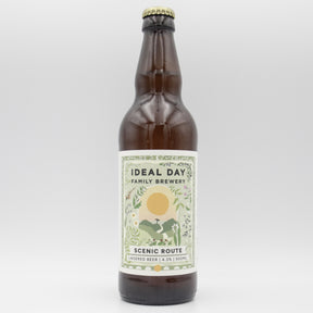 This is a bottle of Ideal Day - Scenic Route - 4.3% (500ml). It is a Lager / Pilsner / Kölsch craft beer available to buy from Ghost Whale, voted London's best craft beer shop.