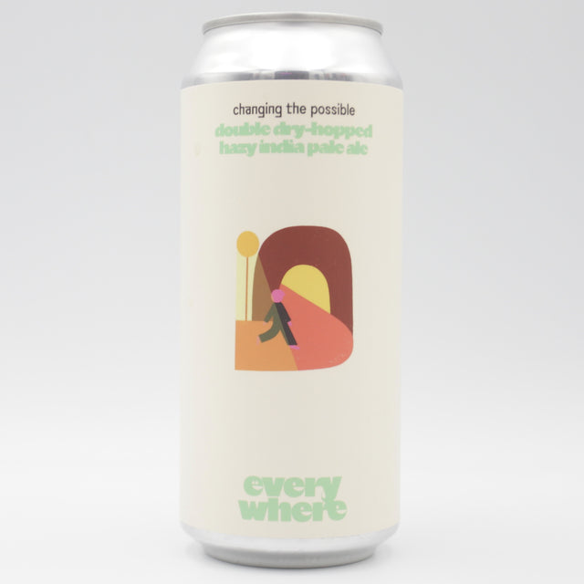 This is a can of everywhere  - changing the possible - 7% (473ml). It is a IPA craft beer available to buy from Ghost Whale, voted London's best craft beer shop.