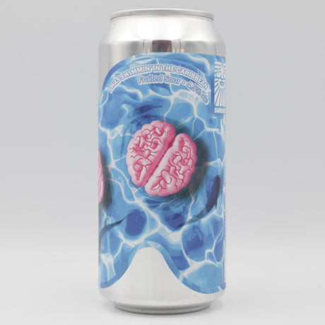 This is a can of Sureshot - I Was Swimmin' In The Caribbean - 4.5% (440ml). It is a Sour craft beer available to buy from Ghost Whale, voted London's best craft beer shop.