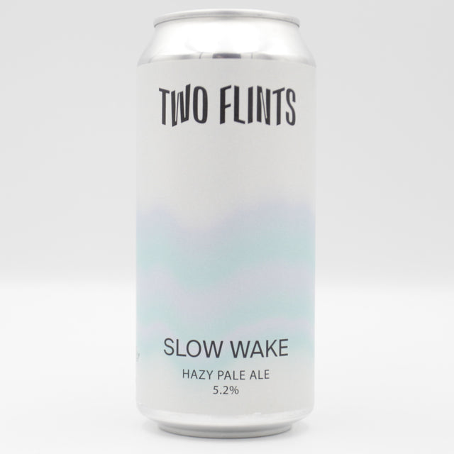 This is a can of Two Flints - Slow Wake - 5.2% (440ml). It is a Pale Ale craft beer available to buy from Ghost Whale, voted London's best craft beer shop.