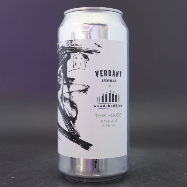 This is a can of Verdant - This House - 4.8% (440ml). It is a Pale Ale craft beer available to buy from Ghost Whale, voted London's best craft beer shop.