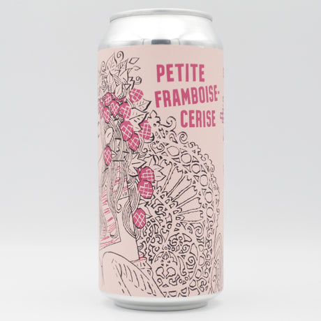 This is a can of Burning Sky - Petite Framboise-Cerise - 3.5% (440ml). It is a Saison craft beer available to buy from Ghost Whale, voted London's best craft beer shop.