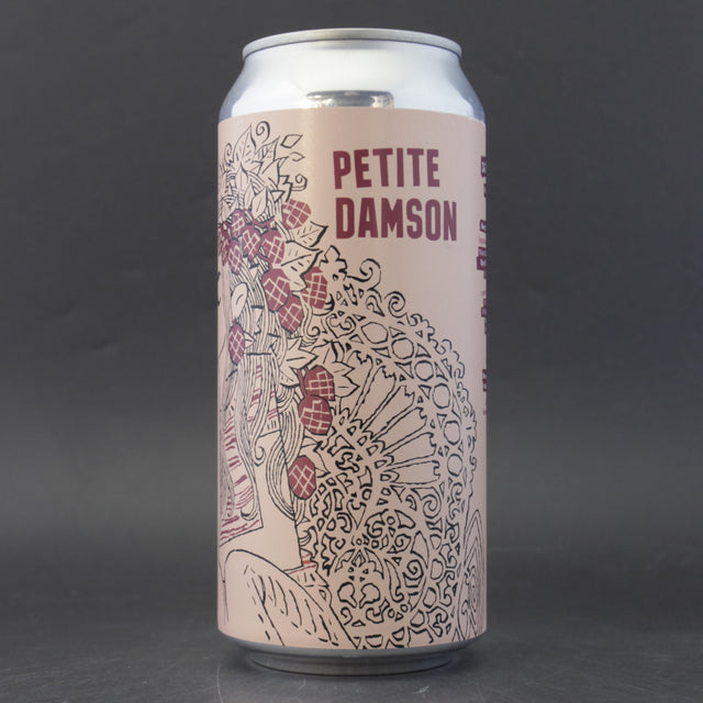 This is a can of Burning Sky - Petite Damson - 3.5% (440ml). It is a Saison craft beer available to buy from Ghost Whale, voted London's best craft beer shop.