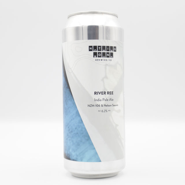 This is a can of Nothing Bound - River Ree - 6.2% (500ml). It is a IPA craft beer available to buy from Ghost Whale, voted London's best craft beer shop.