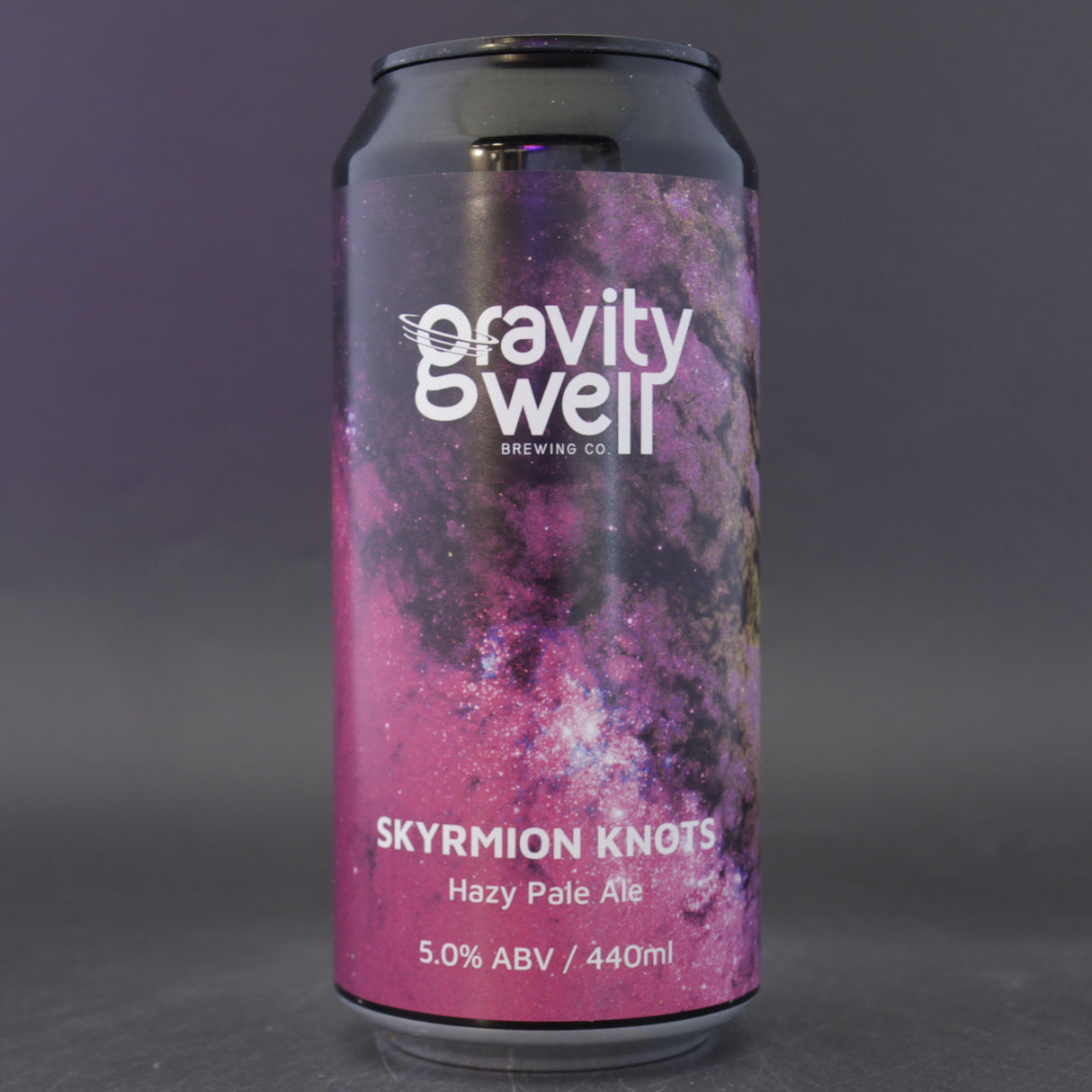 This is a can of Gravity Well - Skyrmion Knots - 5% (440ml). It is a Pale Ale craft beer available to buy from Ghost Whale, voted London's best craft beer shop.