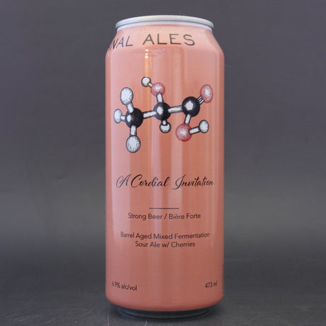 This is a can of Trial & Ale - A Cordial Invitation - 6.9% (473ml). It is a Sour craft beer available to buy from Ghost Whale, voted London's best craft beer shop.