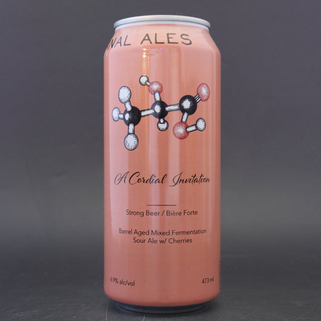 This is a can of Trial & Ale - A Cordial Invitation - 6.9% (473ml). It is a Sour craft beer available to buy from Ghost Whale, voted London's best craft beer shop.