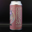 This is a can of Ophiussa - Premonition - 5% (440ml). It is a Sour craft beer available to buy from Ghost Whale, voted London's best craft beer shop.