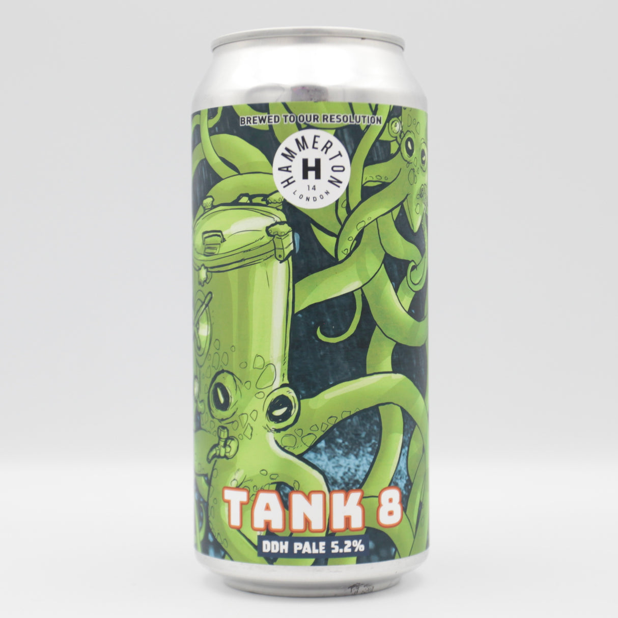 This is a can of Hammerton - Tank 8 - 5.2% (440ml). It is a Pale Ale craft beer available to buy from Ghost Whale, voted London's best craft beer shop.