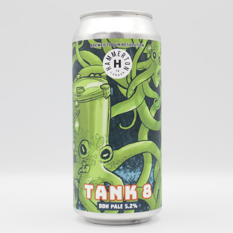 This is a can of Hammerton - Tank 8 - 5.2% (440ml). It is a Pale Ale craft beer available to buy from Ghost Whale, voted London's best craft beer shop.