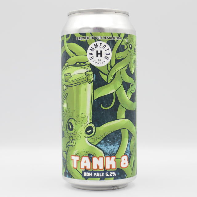 This is a can of Hammerton - Tank 8 - 5.2% (440ml). It is a Pale Ale craft beer available to buy from Ghost Whale, voted London's best craft beer shop.