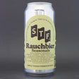 This is a can of Simple Things Fermentations - Rauchbier - 5.4% (440ml). It is a Lager / Pilsner / Kölsch craft beer available to buy from Ghost Whale, voted London's best craft beer shop.