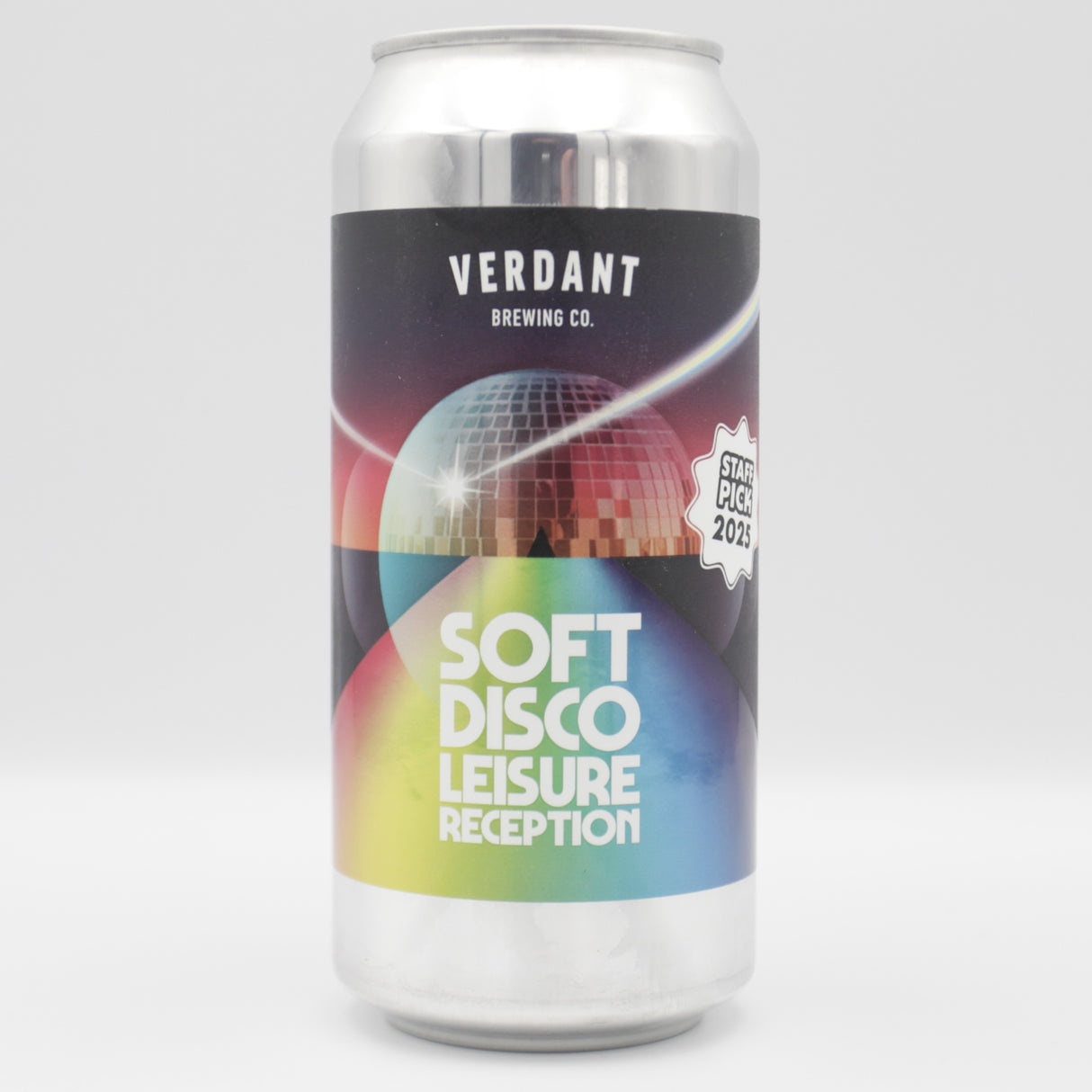 This is a can of Verdant - Soft Disco Leisure Reception - 6.5% (440ml). It is a IPA craft beer available to buy from Ghost Whale, voted London's best craft beer shop.