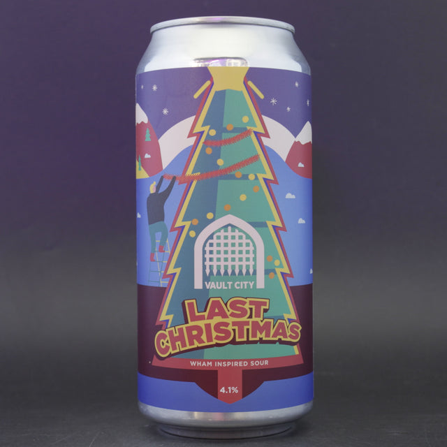 This is a can of Vault City - Last Christmas - 4.1% (440ml). It is a Sour craft beer available to buy from Ghost Whale, voted London's best craft beer shop.