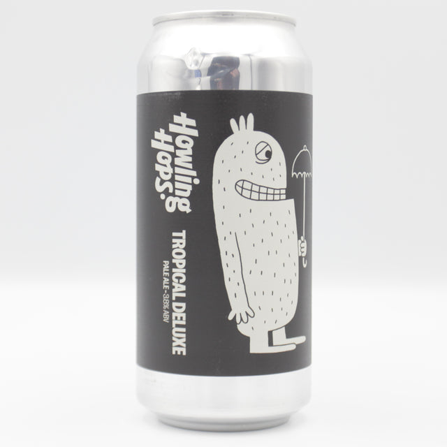 This is a can of Howling Hops - Tropical Deluxe - 3.8% (440ml). It is a Pale Ale craft beer available to buy from Ghost Whale, voted London's best craft beer shop.