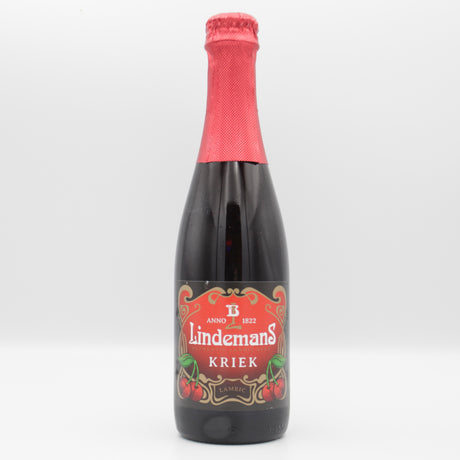 This is a bottle of Lindemans - Kriek - 3.5% (355ml). It is a Lambic craft beer available to buy from Ghost Whale, voted London's best craft beer shop.