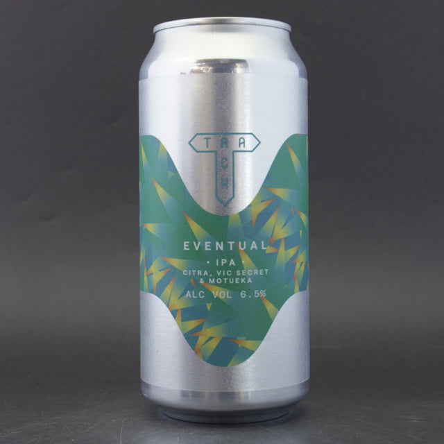 This is a can of Track - Eventual - 6.5% (440ml). It is a IPA craft beer available to buy from Ghost Whale, voted London's best craft beer shop.